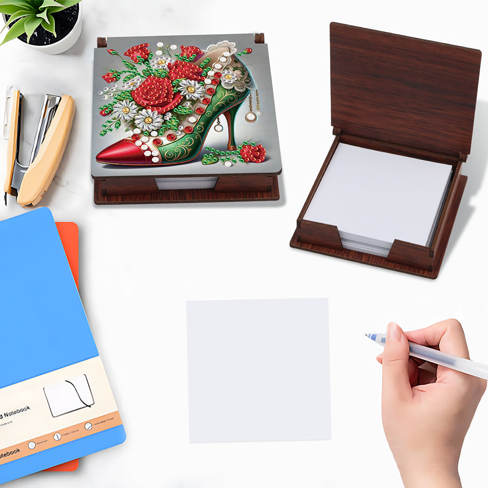 Animals Diamond Painting Notecard Box Gem Art Sticky Note Holder for Home Office