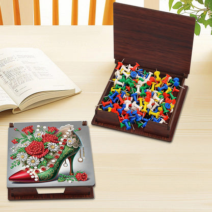 Animals Diamond Painting Notecard Box Gem Art Sticky Note Holder for Home Office