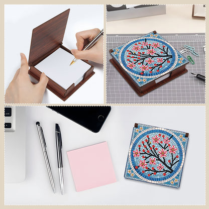 Animals Diamond Painting Notecard Box Gem Art Sticky Note Holder for Home Office