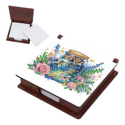 Animals Diamond Painting Notecard Box Gem Art Sticky Note Holder for Home Office