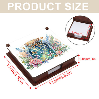 Animals Diamond Painting Notecard Box Gem Art Sticky Note Holder for Home Office