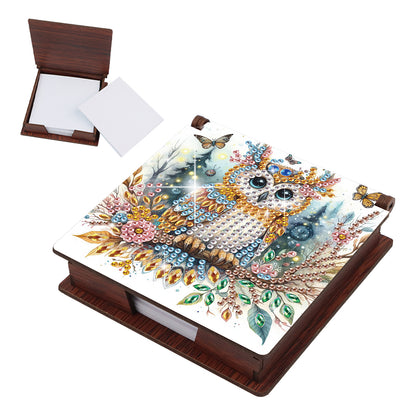 Animals Diamond Painting Notecard Box Gem Art Sticky Note Holder for Home Office