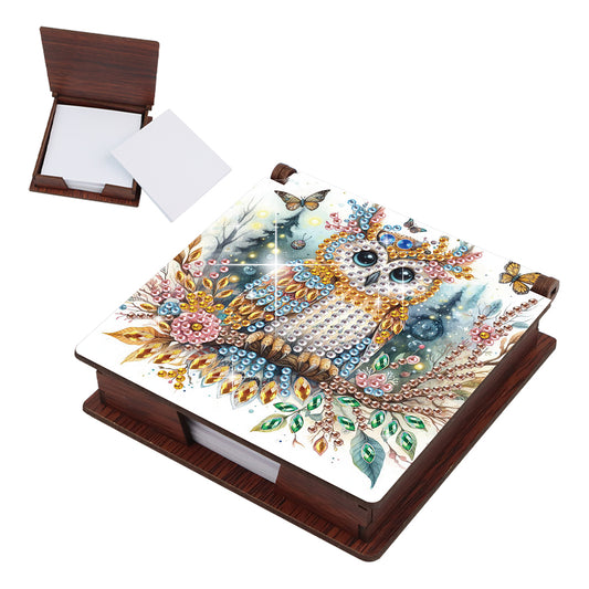 Animals Diamond Painting Notecard Box Gem Art Sticky Note Holder for Home Office