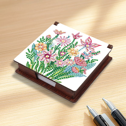 Animals Diamond Painting Notecard Box Gem Art Sticky Note Holder for Home Office