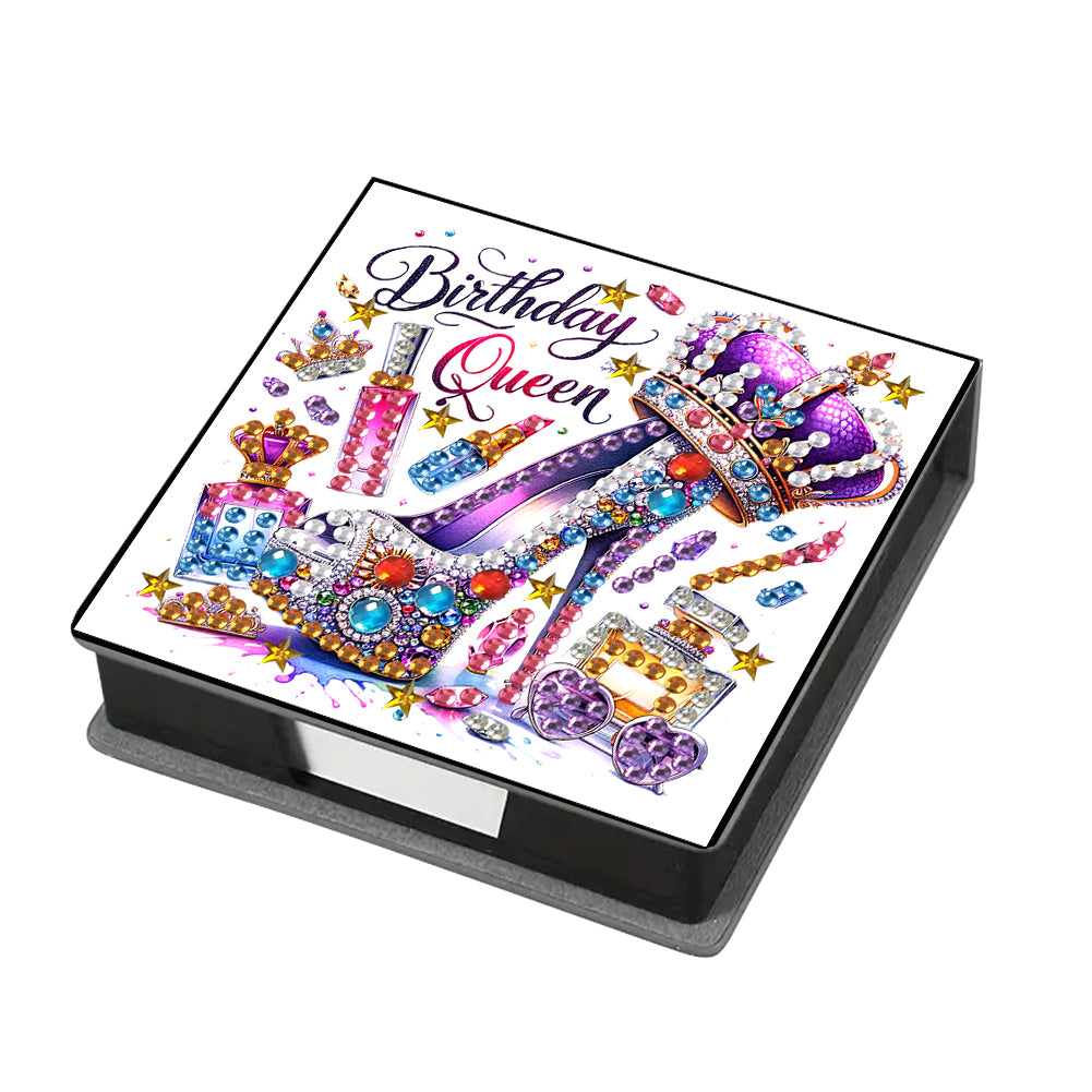 Animals Diamond Painting Notecard Box Gem Art Sticky Note Holder for Home Office