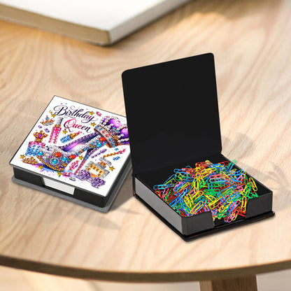 Animals Diamond Painting Notecard Box Gem Art Sticky Note Holder for Home Office
