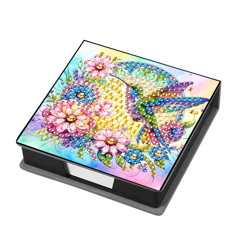 Animals Diamond Painting Notecard Box Gem Art Sticky Note Holder for Home Office