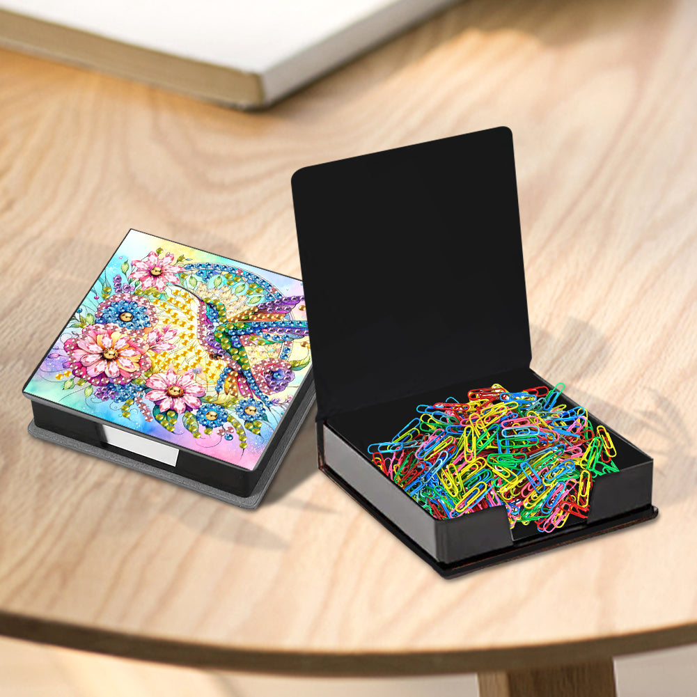 Animals Diamond Painting Notecard Box Gem Art Sticky Note Holder for Home Office