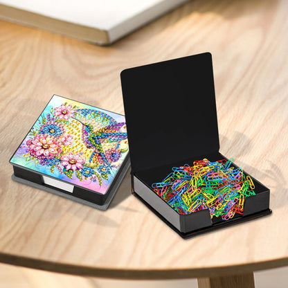 Animals Diamond Painting Notecard Box Gem Art Sticky Note Holder for Home Office