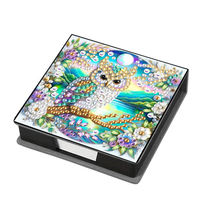 Animals Diamond Painting Notecard Box Gem Art Sticky Note Holder for Home Office
