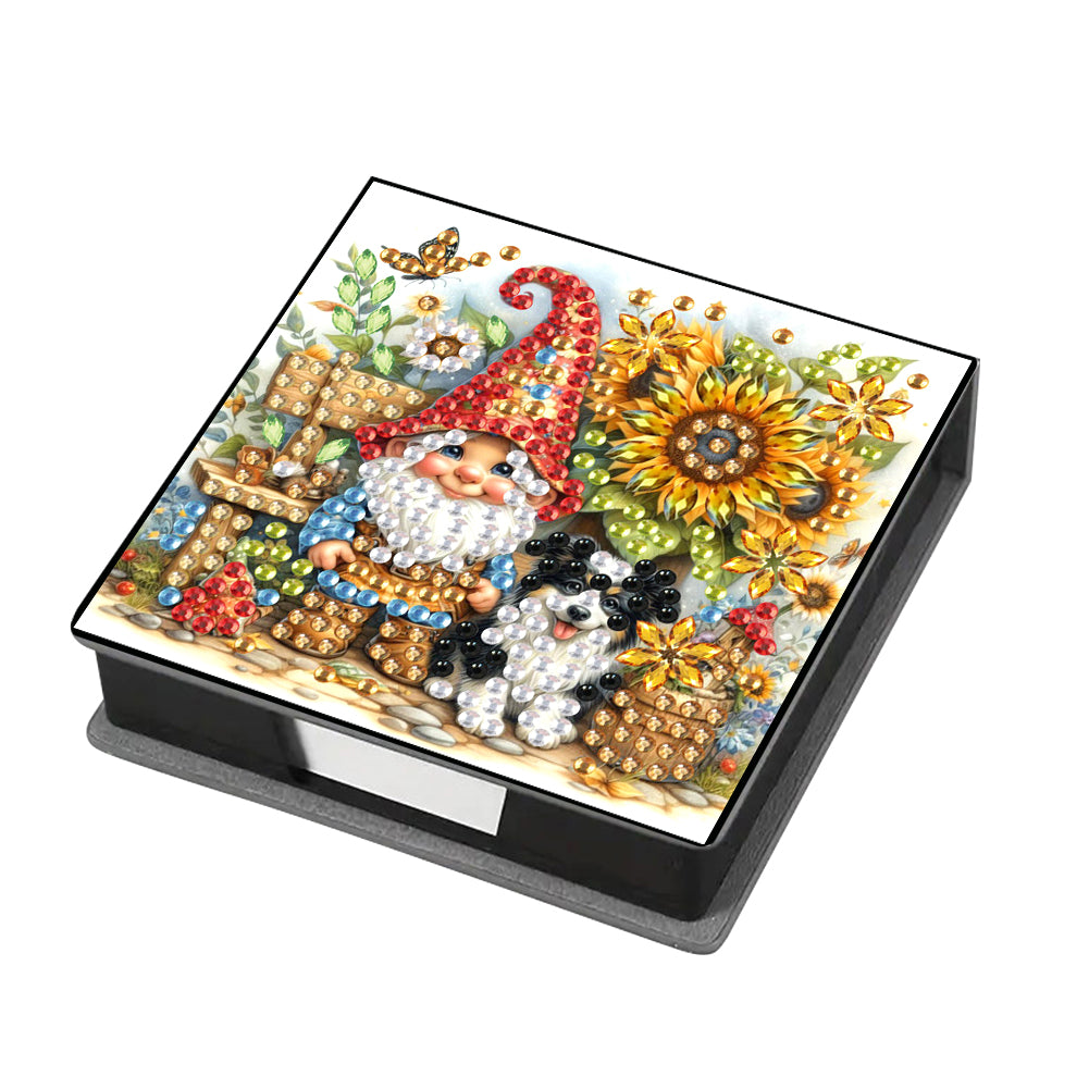 Animals Diamond Painting Notecard Box Gem Art Sticky Note Holder for Home Office