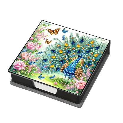 Animals Diamond Painting Notecard Box Gem Art Sticky Note Holder for Home Office