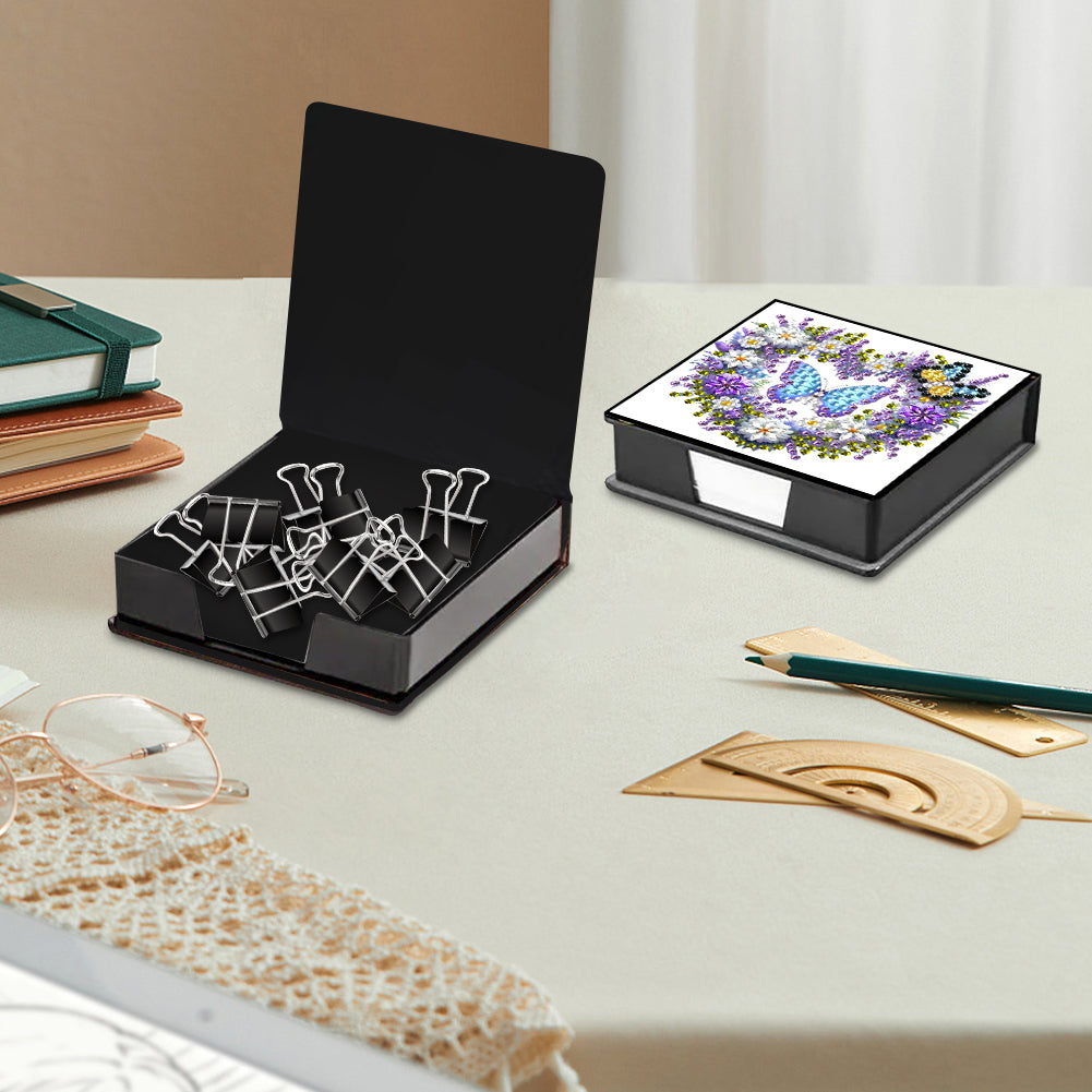 Animals Diamond Painting Notecard Box Gem Art Sticky Note Holder for Home Office