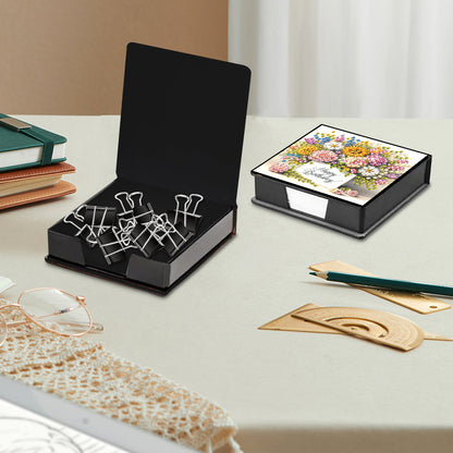 Animals Diamond Painting Notecard Box Gem Art Sticky Note Holder for Home Office