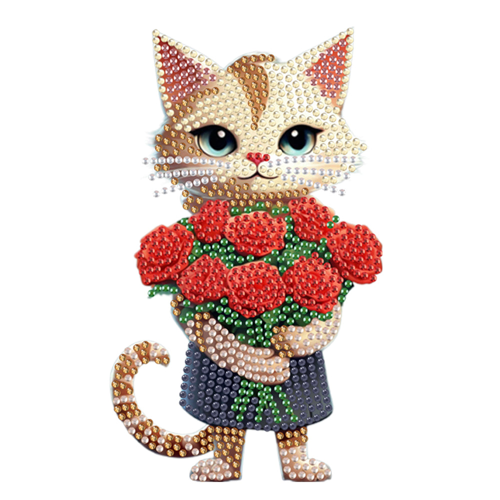 Acrylic Shaking Head Animal Desktop Diamond Art Kits Cat Dog Bedroom Table Decor