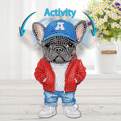 Acrylic Shaking Head Animal Desktop Diamond Art Kits Cat Dog Bedroom Table Decor