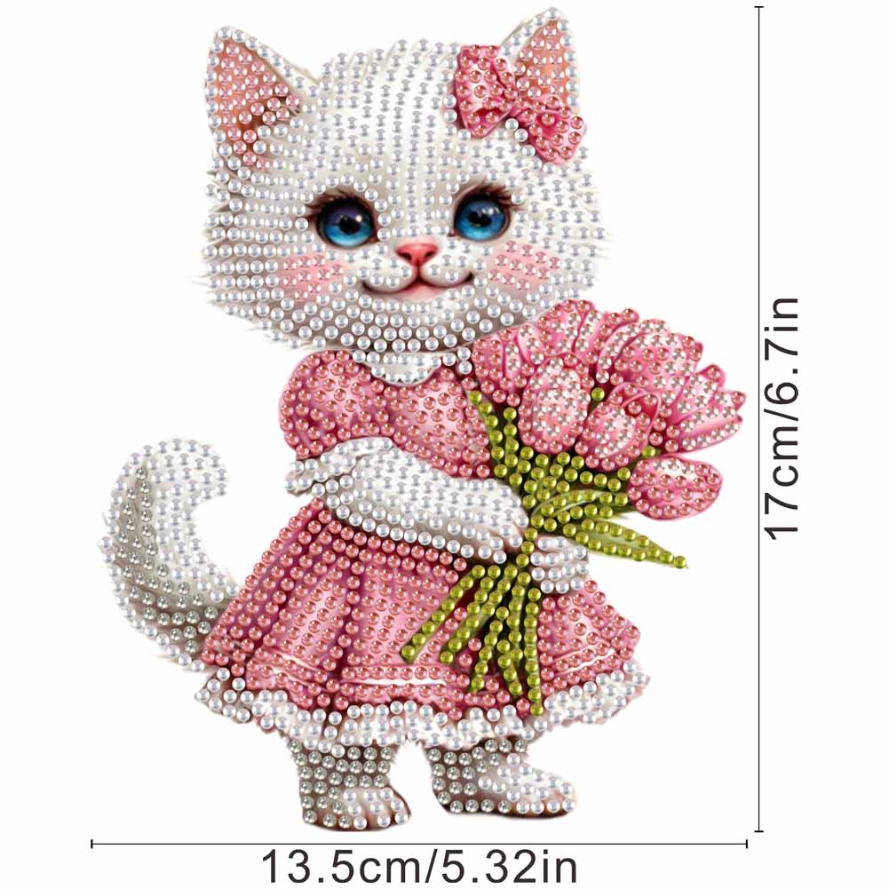Acrylic Shaking Head Animal Desktop Diamond Art Kits Cat Dog Bedroom Table Decor