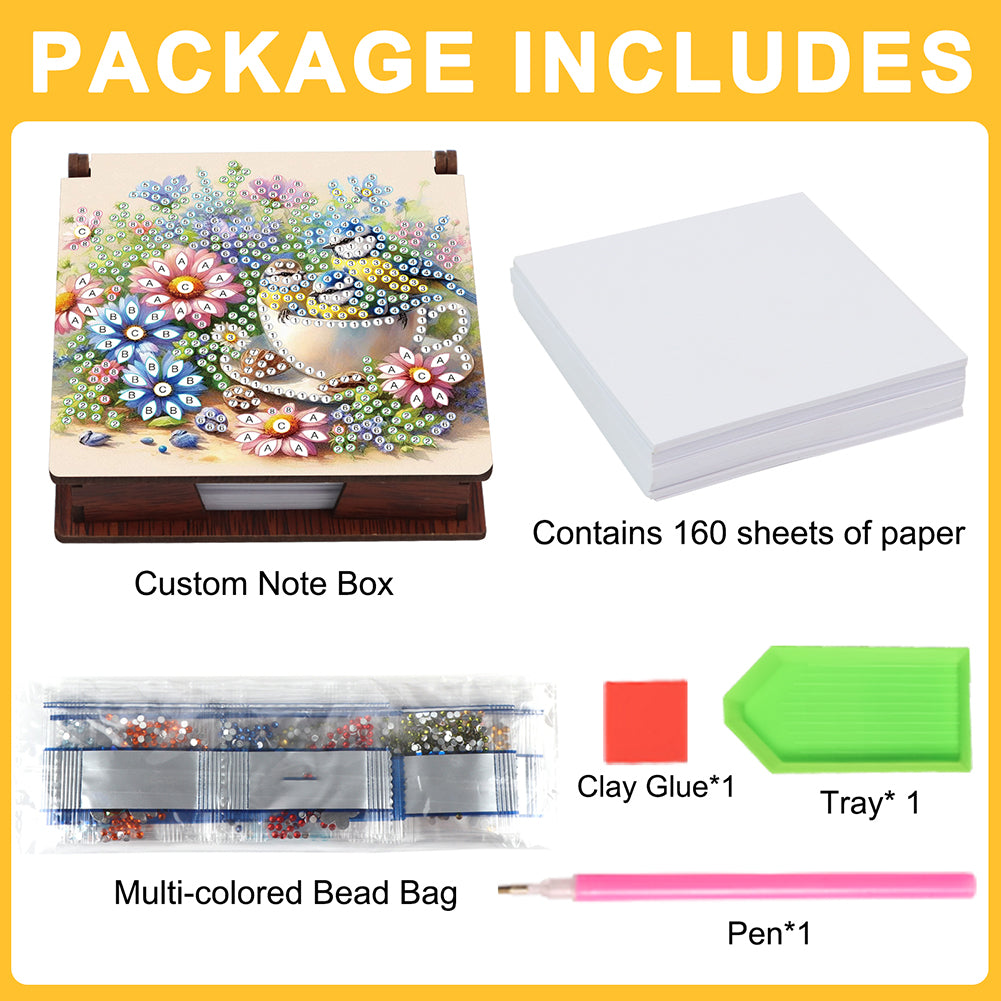 1pc Diamond Painting Kit Note Box 160 Sticky Notes Home Office School Supplies
