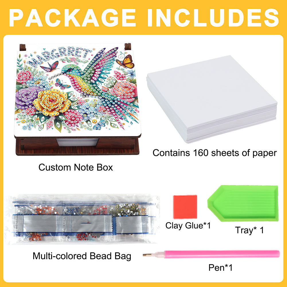 1pc Diamond Painting Kit Note Box 160 Sticky Notes Home Office School Supplies