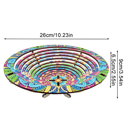 Diamond Painting Wooden Serving Tray Decorative Diamond Painting Dining Plate