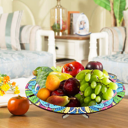 Diamond Painting Wooden Serving Tray Decorative Diamond Painting Dining Plate