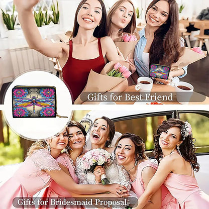 Diamond Painting Card Holder Coin Purse Diamond Art Wallet Pouch Gifts for Women