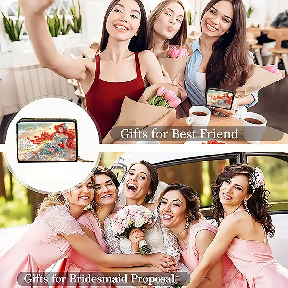 Diamond Painting Card Holder Coin Purse Diamond Art Wallet Pouch Gifts for Women