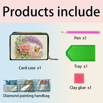 Diamond Painting Card Holder Coin Purse Diamond Art Wallet Pouch Gifts for Women