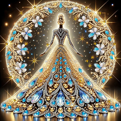 4 Pcs Dress Skirt Girl - Special Shaped Drill Diamond Painting 30*30CM