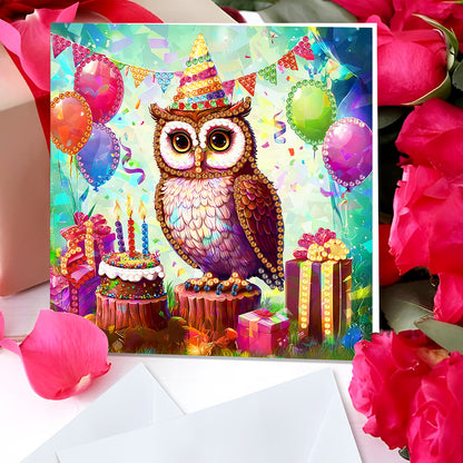 8Pcs Flower Envelope Rhinestone Painting Card Kit Diamond Painting Greeting Card