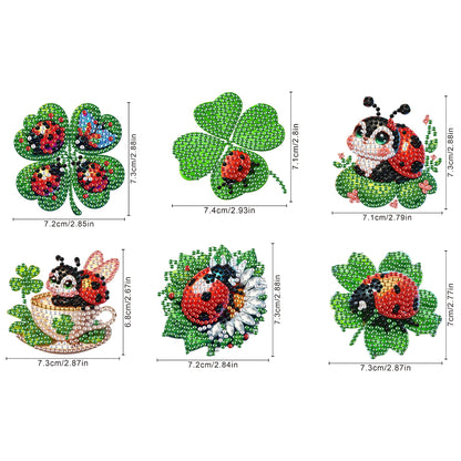 6Pcs Diamond Painting Refrigerator Magnets Diamond Art Kits for Adults Beginners