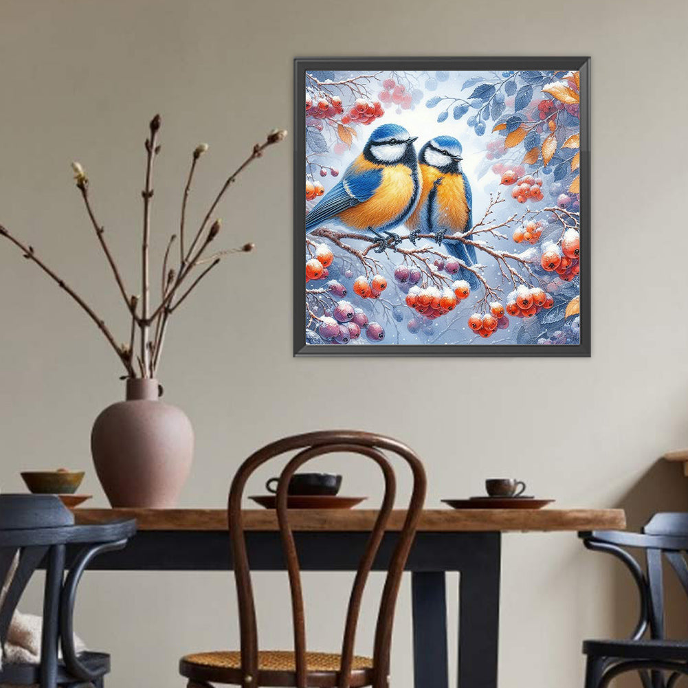 Blue Cardinal - Full Round Drill Diamond Painting 40*40CM