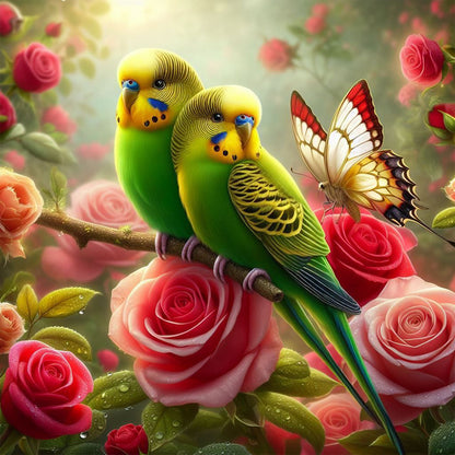 Parrot - Full Round Drill Diamond Painting 40*40CM