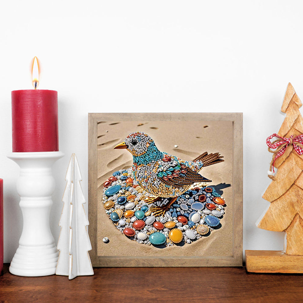 Abstract Pebble Bird - Special Shaped Drill Diamond Painting 30*30CM