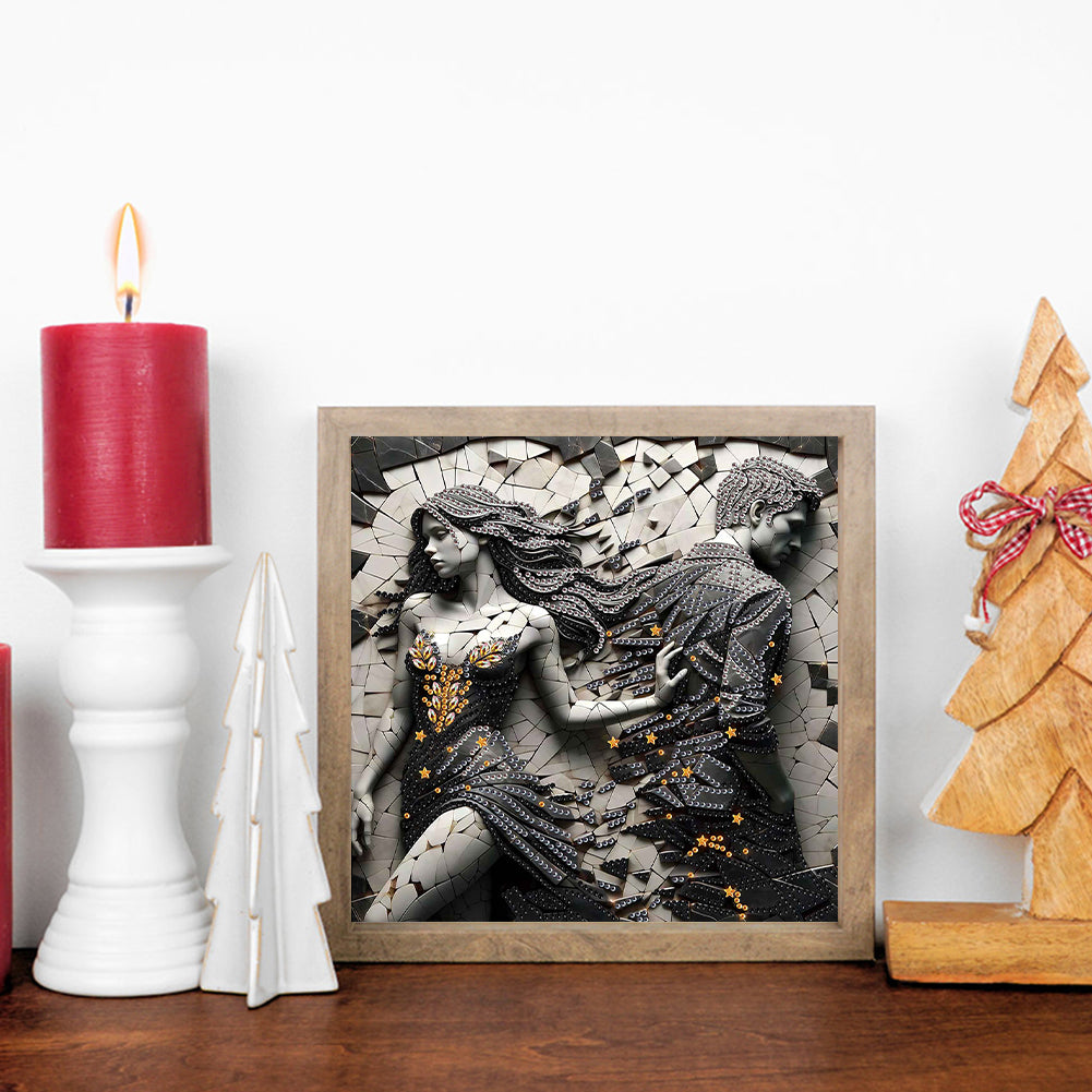 Abstract Art Woman - Special Shaped Drill Diamond Painting 30*30CM