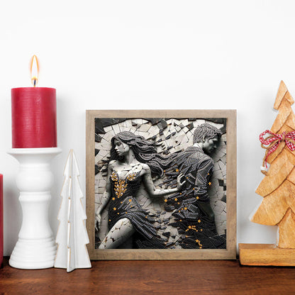 Abstract Art Woman - Special Shaped Drill Diamond Painting 30*30CM