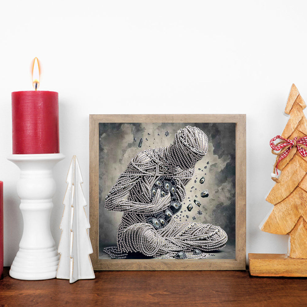 Abstract Art Portrait - Special Shaped Drill Diamond Painting 30*30CM