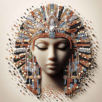 Abstract Egyptian Portrait - Special Shaped Drill Diamond Painting 30*30CM