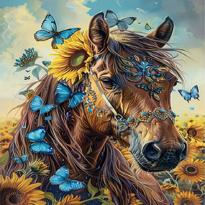 Horse - 11CT Stamped Cross Stitch 40*50CM