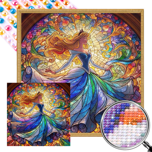 Sleeping Beauty Glass Painting - Full AB Round Drill Diamond Painting 40*40CM