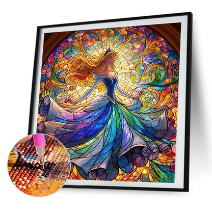 Sleeping Beauty Glass Painting - Full AB Round Drill Diamond Painting 40*40CM