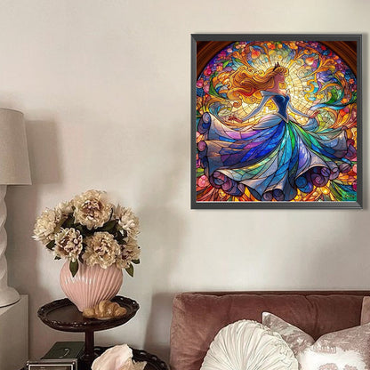 Sleeping Beauty Glass Painting - Full AB Round Drill Diamond Painting 40*40CM