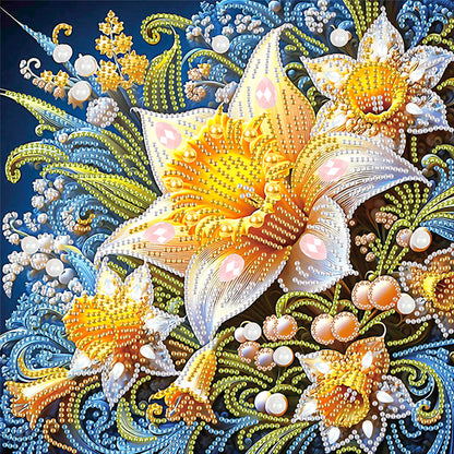 4 Pcs Flowers - Special Shaped Drill Diamond Painting 30*30CM