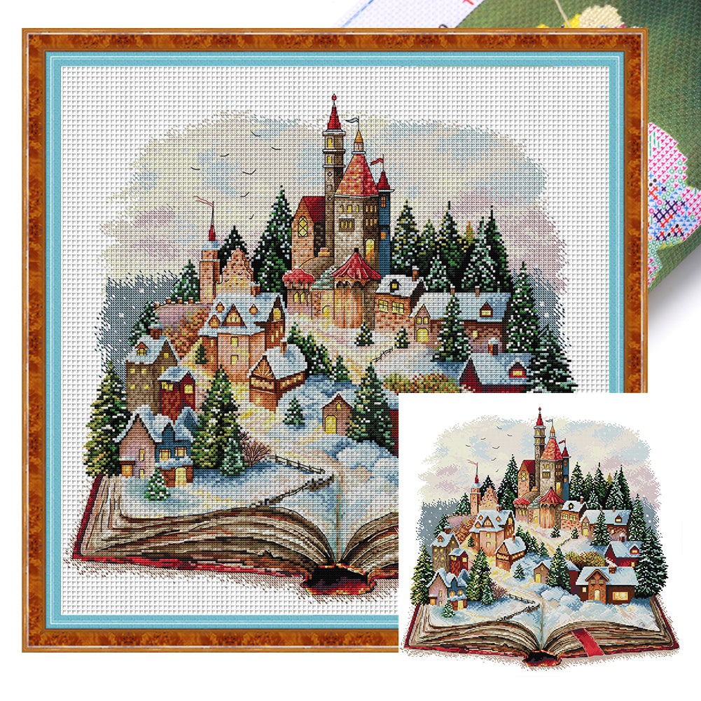 Magic Castle - 14CT Stamped Cross Stitch 52*52CM(Joy Sunday)