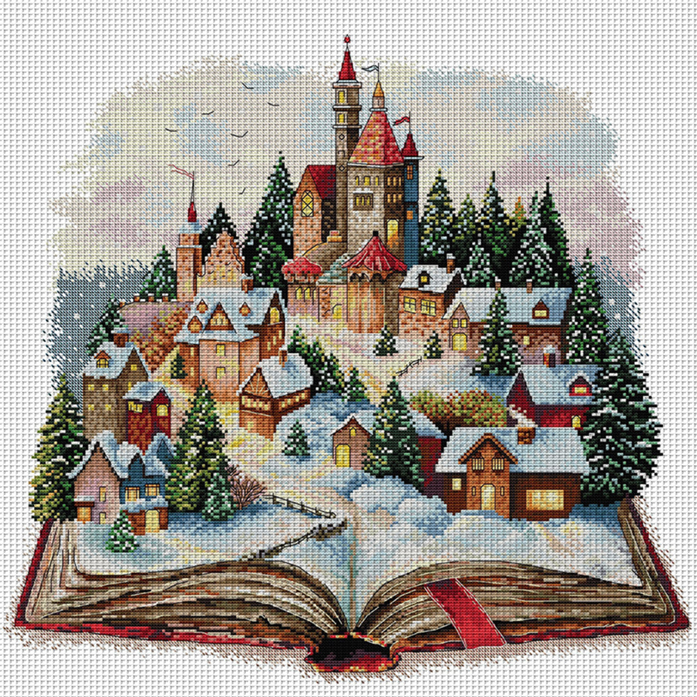 Magic Castle - 14CT Stamped Cross Stitch 52*52CM(Joy Sunday)