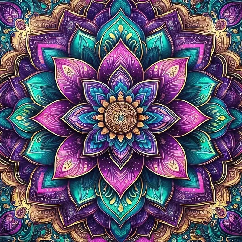 Mandala - Full AB Round Drill Diamond Painting 40*40CM