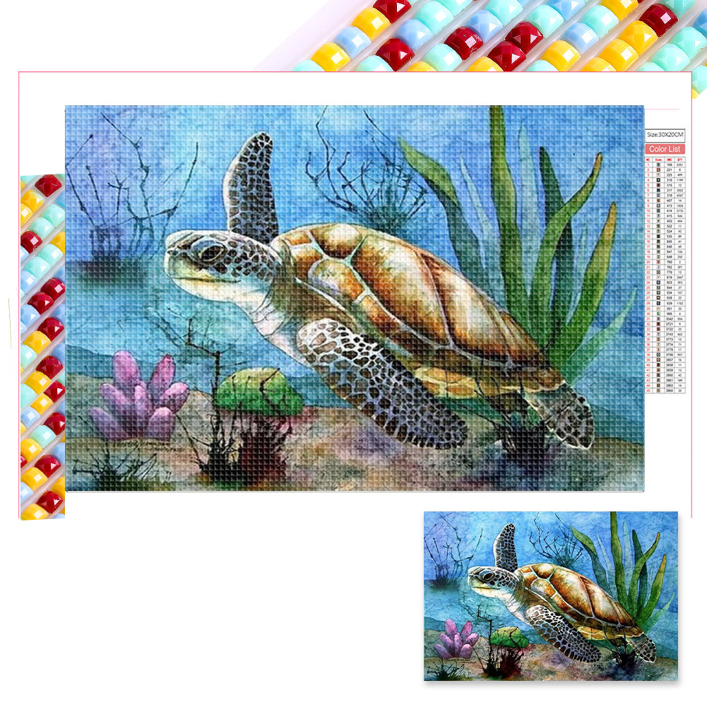 Sea Turtle - Full Square Drill Diamond Painting 30*20CM