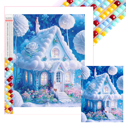 White Hut - Full Square Drill Diamond Painting 30*40CM