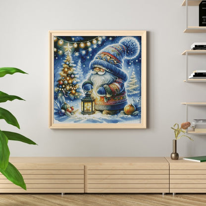 Dwarfs With Lanterns - 14CT Stamped Cross Stitch 65*65CM(Fairy Brand)