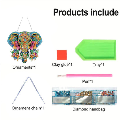 Acrylic Special Shape Animals Diamond Painting Ornaments for Garden Window Decor